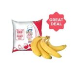 Amul Gold Full Cream Fresh Milk + Baby Banana Combo